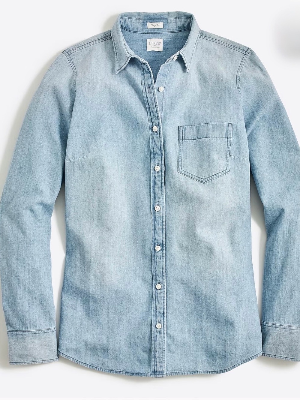 J. Crew Light Wash Denim Button-Down Shirt